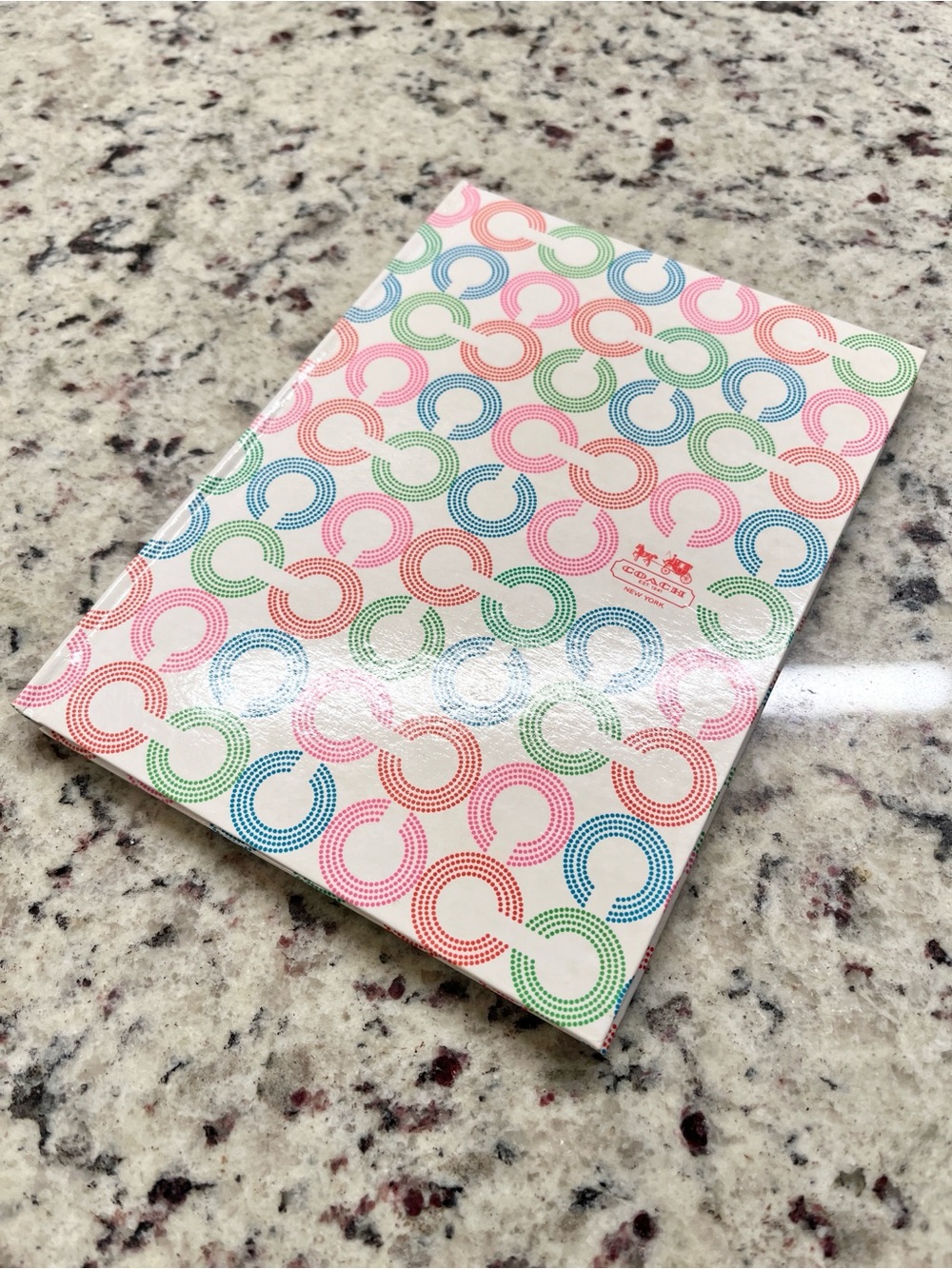 Coach Op Art Hard Cover Notebook NWOT